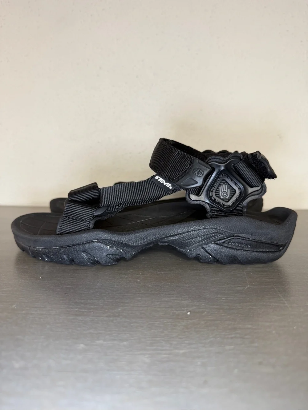 Teva Hurricane XLT2 Men’s Black Sport Sandals Size 7 Ankle Strap Hook Loop